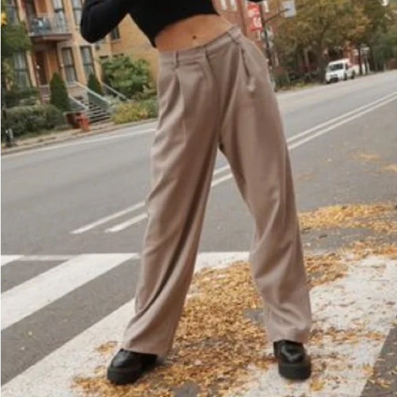 GARAGE porter pleated straight pants - Picture 1 of 4